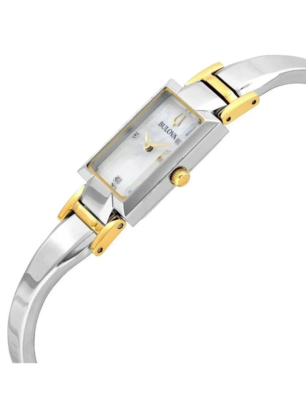NWT Bulova Classic Quartz Diamond Mother of Pearl Dial Ladies Watch